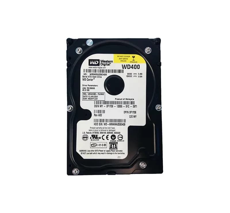 F1708 - Dell 40GB 7200RPM SATA 1.5Gb/s 3.5-in Hard Drive