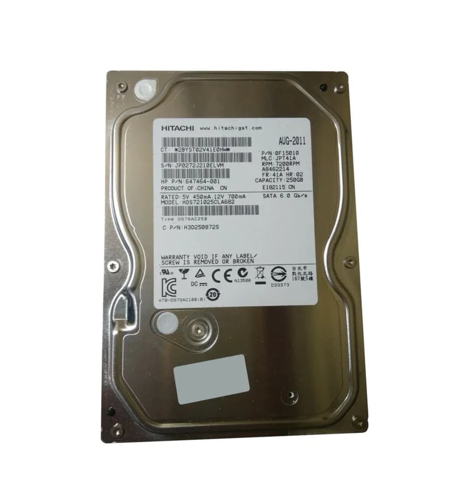 H3D250872S - HGST 250GB 7200RPM SATA 6Gb/s 3.5-in Hard Drive