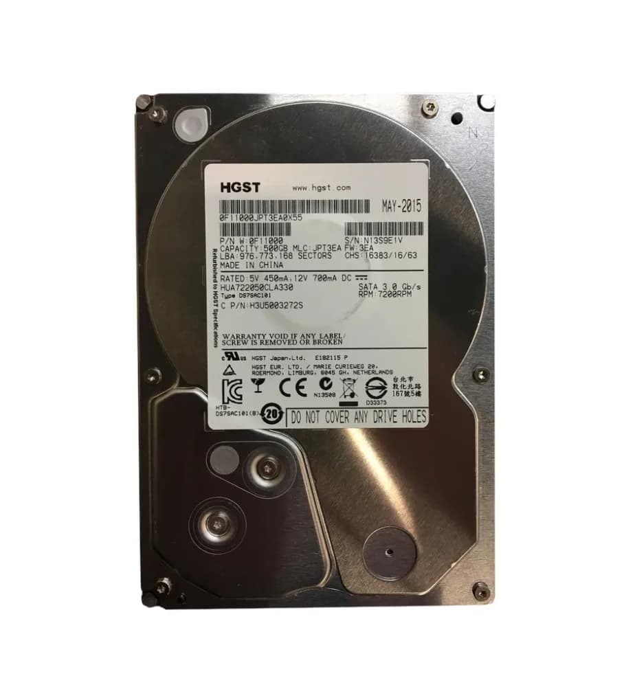 H3U5003272S - HGST Ultrastar A7K2000 500GB 7.2K SATA 3Gb/s 3.5" HDD
