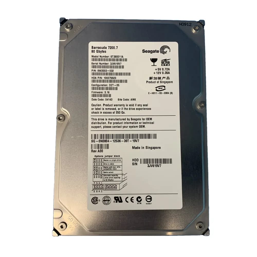 N0804 - Dell 80GB 7200RPM ATA/100 3.5-inch Hard Drive