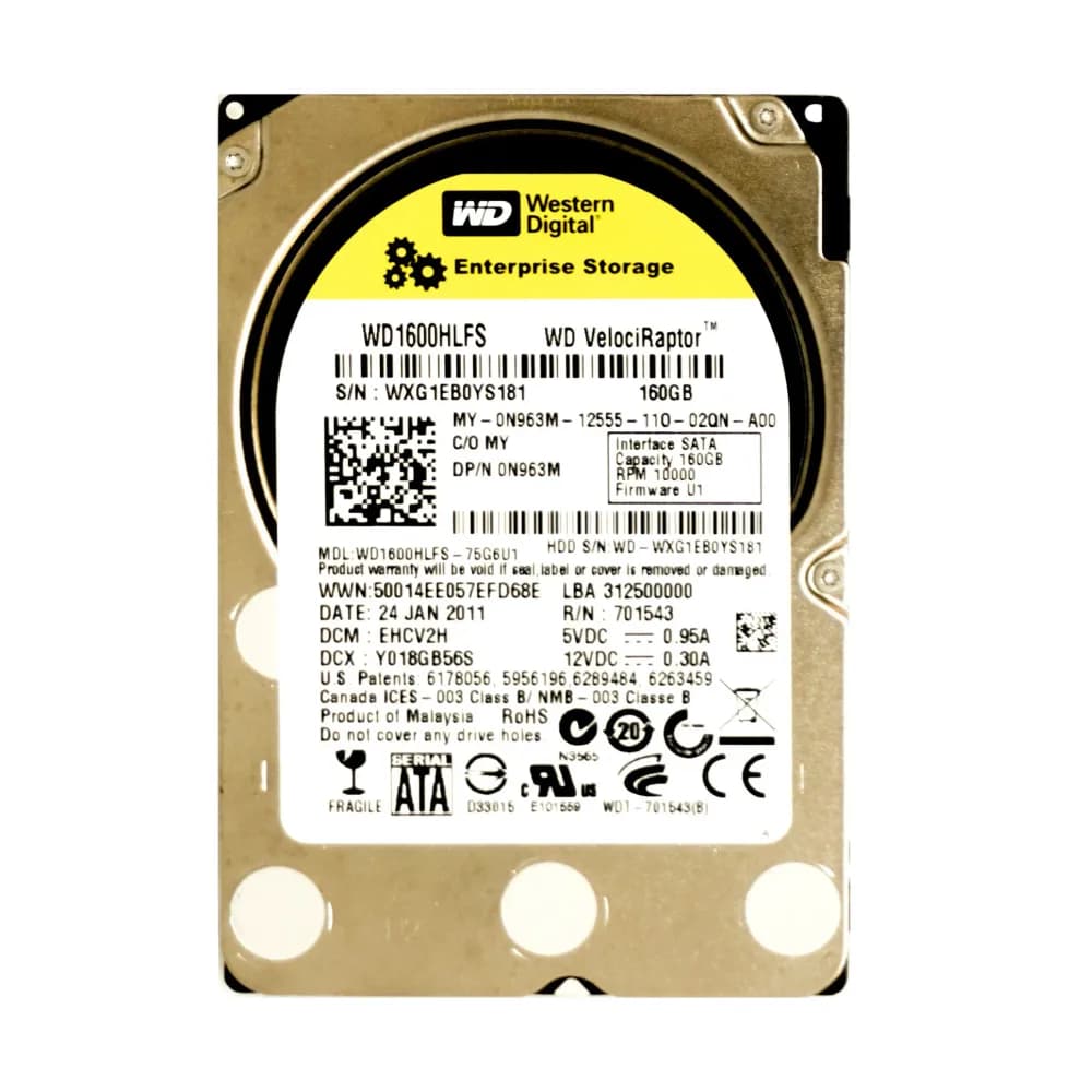 N963M - Dell 160GB 10000RPM SATA 3Gb/s 3.5-in Hard Drive
