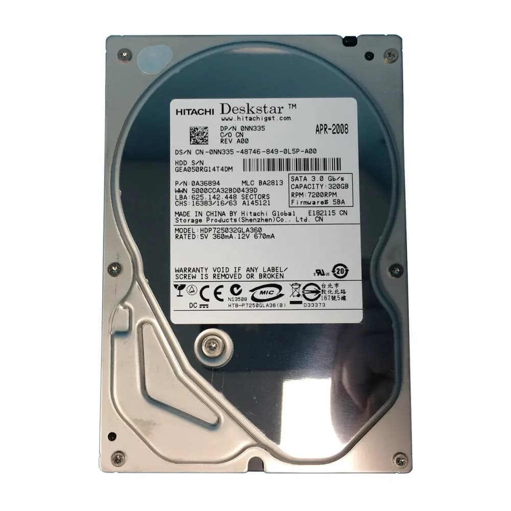 NN335 - Dell 320GB 7200RPM SATA 3Gb/s 3.5-in Hard Drive