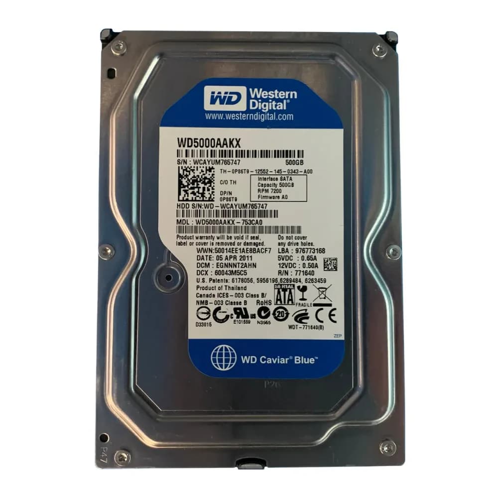 P86T9 - Dell 500GB 7200RPM 3.5-In SATA 6Gb/s Hard Drive