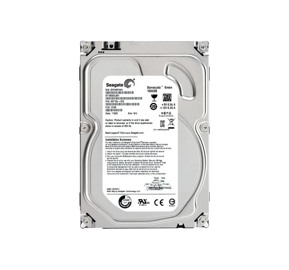 ST1500DL001 - Seagate 1.5TB 5900RPM SATA 6Gb/s 3.5-in Hard Drive