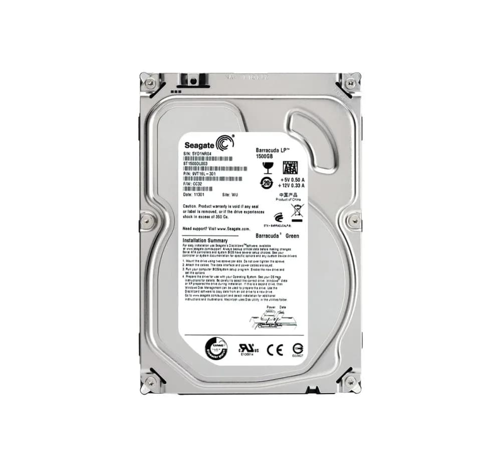 ST1500DL003 - Seagate 1.5TB 5900RPM SATA 6Gb/s 3.5-in Hard Drive