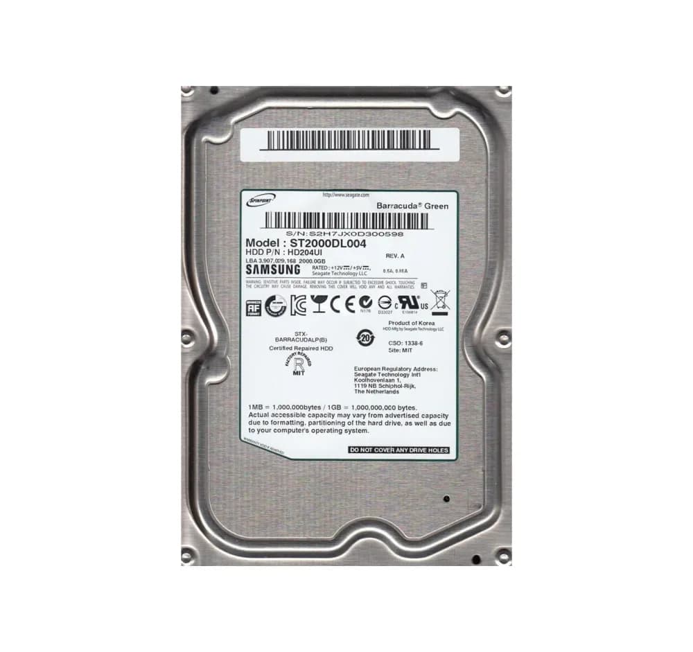 ST2000DL004 - Seagate 2TB 5400RPM SATA 3Gb/s 3.5-in Hard Drive