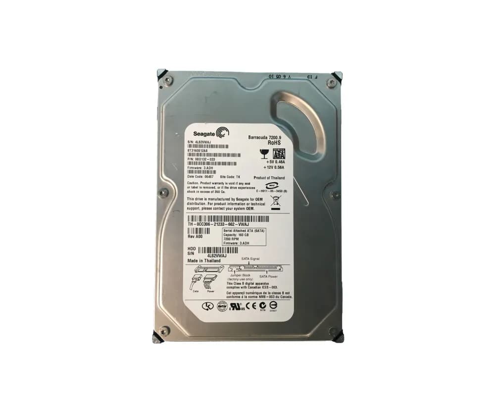 ST3160812AS - Seagate 160GB 7200RPM SATA 3Gb/s 3.5-in Hard Drive