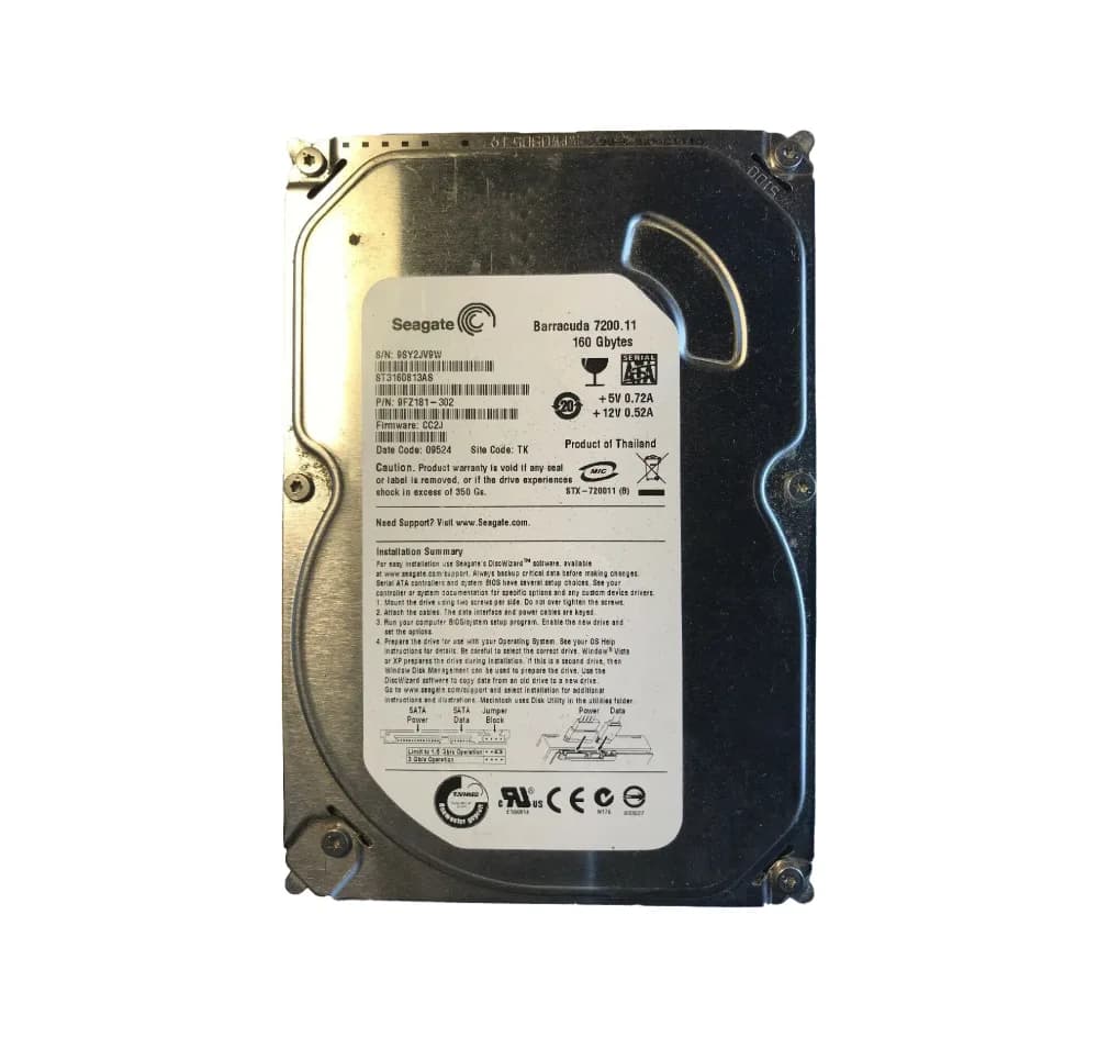 ST3160813AS - Seagate 160GB 7200RPM SATA 3Gb/s 3.5-in Hard Drive