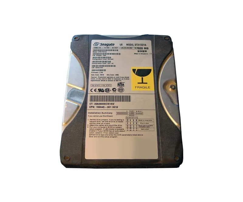 ST317221A - Seagate U8 17.2GB 5.4K Ultra ATA/66 512KB 3.5" HDD