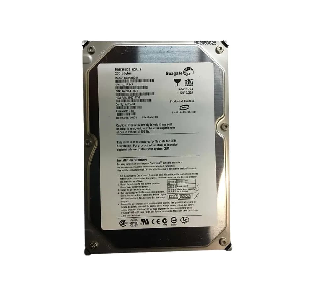 ST3200021A - Seagate 200GB 7200RPM ATA/100 3.5-inch Hard Drive