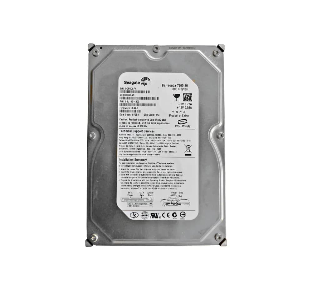 ST3300620AS - Seagate 300GB 7200RPM SATA 3Gb/s 3.5-in Hard Drive