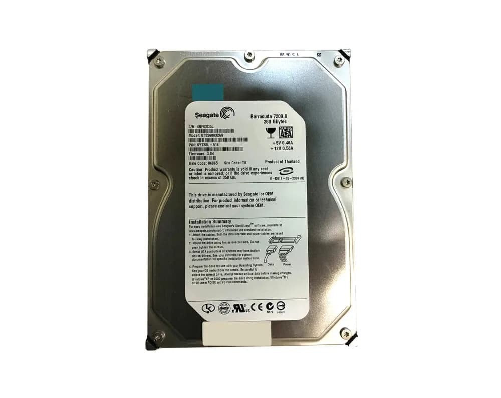 ST3360832AS - Seagate 360GB 7200RPM SATA 3Gb/s 3.5-in Hard Drive