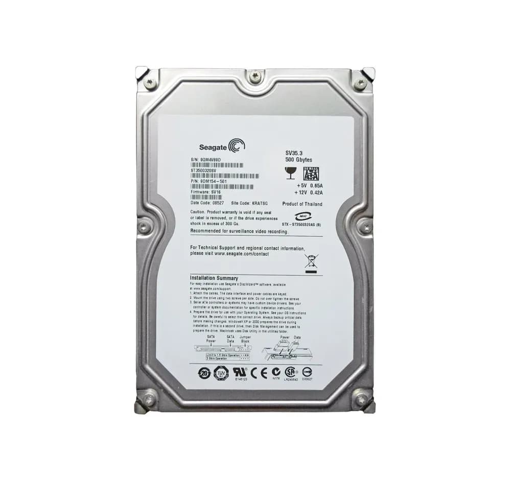 ST3500320SV - Seagate 500GB 7200RPM SATA 3Gb/s 3.5-in Hard Drive