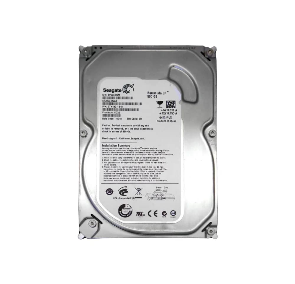 ST3500412AS - Seagate 500GB 5900RPM SATA 3Gb/s 3.5-in Hard Drive