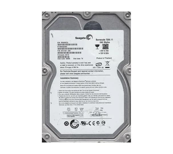 ST3640323AS - Seagate 640GB 7200RPM SATA 3Gb/s 3.5-in Hard Drive