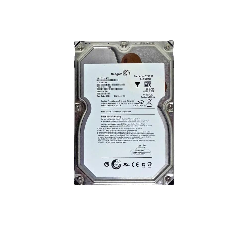 ST3640623AS - Seagate 640GB 7200RPM SATA 3Gb/s 3.5-in Hard Drive