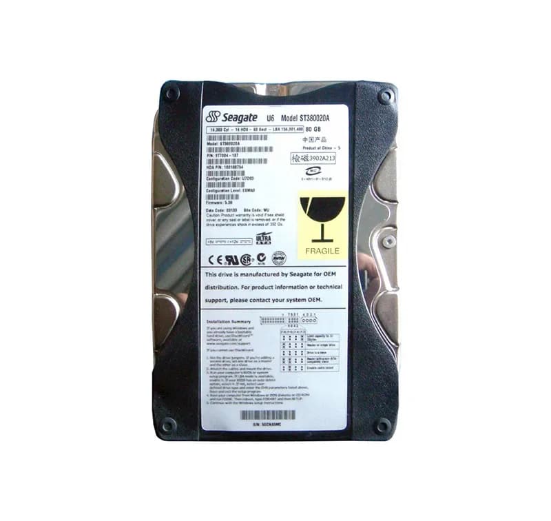 ST380020A - Seagate 80GB 5400RPM ATA/100 3.5-inch Hard Drive