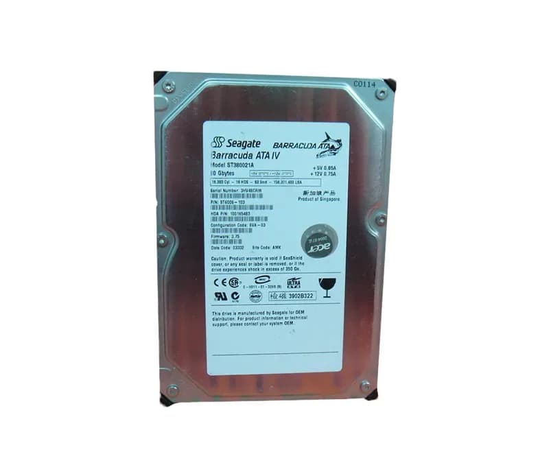 ST380021A - Seagate 80GB 7200RPM ATA/100 3.5-inch Hard Drive