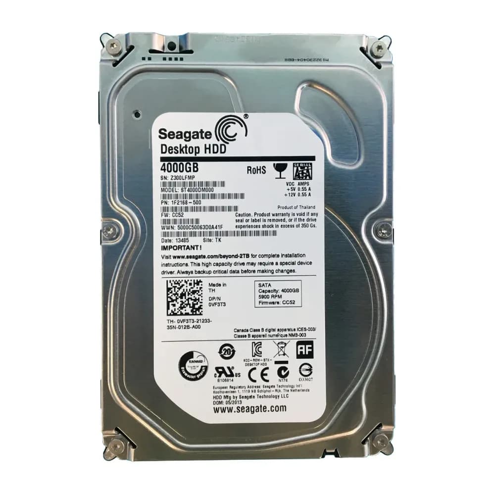 VF3T3 - Dell 4TB 5900RPM SATA 6Gb/s 3.5-in Hard Drive