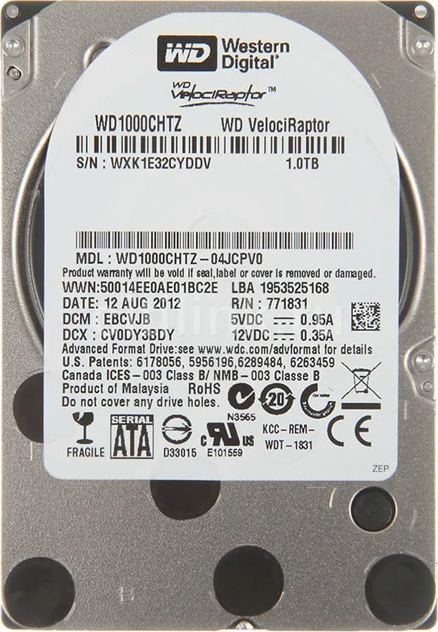 WD1000CHTZ - Western Digital VelociRaptor 1TB 10000RPM SATA 2.5" HDD
