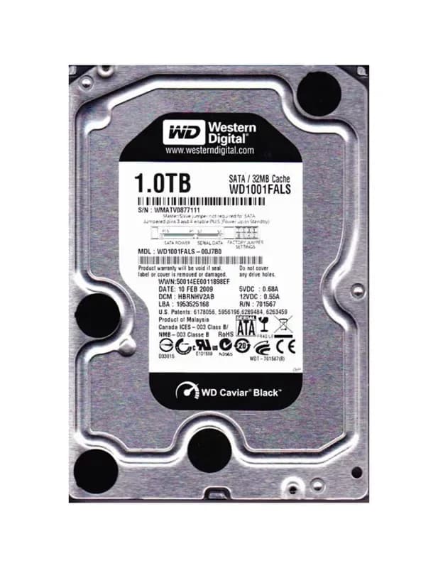 WD1001FALS - Western Digital 1TB 7200RPM SATA 3Gb/s 3.5-in Hard Drive