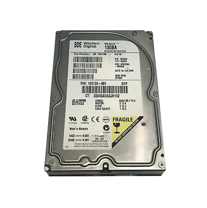 WD100BA - WD Caviar 10GB 7200RPM EIDE 2MB Cache 3.5-Inch Hard Drive