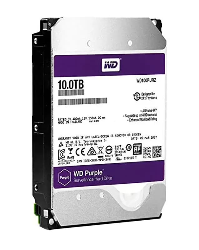WD100PURZ - Western Digital 10TB 5400RPM SATA 6Gb/s 3.5-in Hard Drive