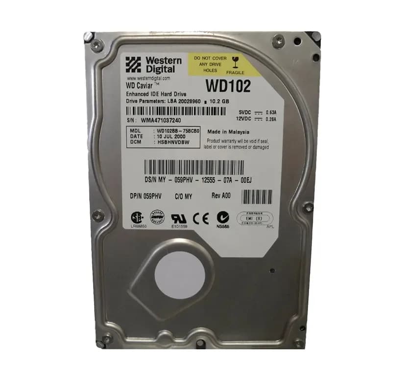 WD102BB - WD Caviar 10.2GB 7200RPM IDE 3.5-Inch Hard Drive