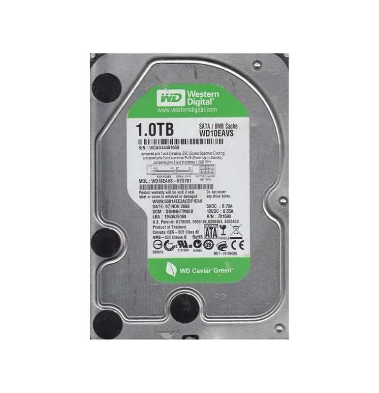 WD10EAVS - Western Digital 1TB 7200RPM SATA 3Gb/s 3.5-in Hard Drive