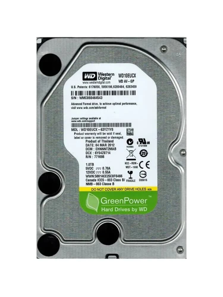 WD10EUCX - Western Digital 1TB 5400RPM SATA 6Gb/s 3.5-in Hard Drive