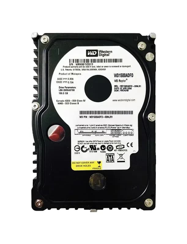 WD1500ADFD - Western Digital 150GB 10K RPM SATA 1.5Gb/s 3.5-in HDD
