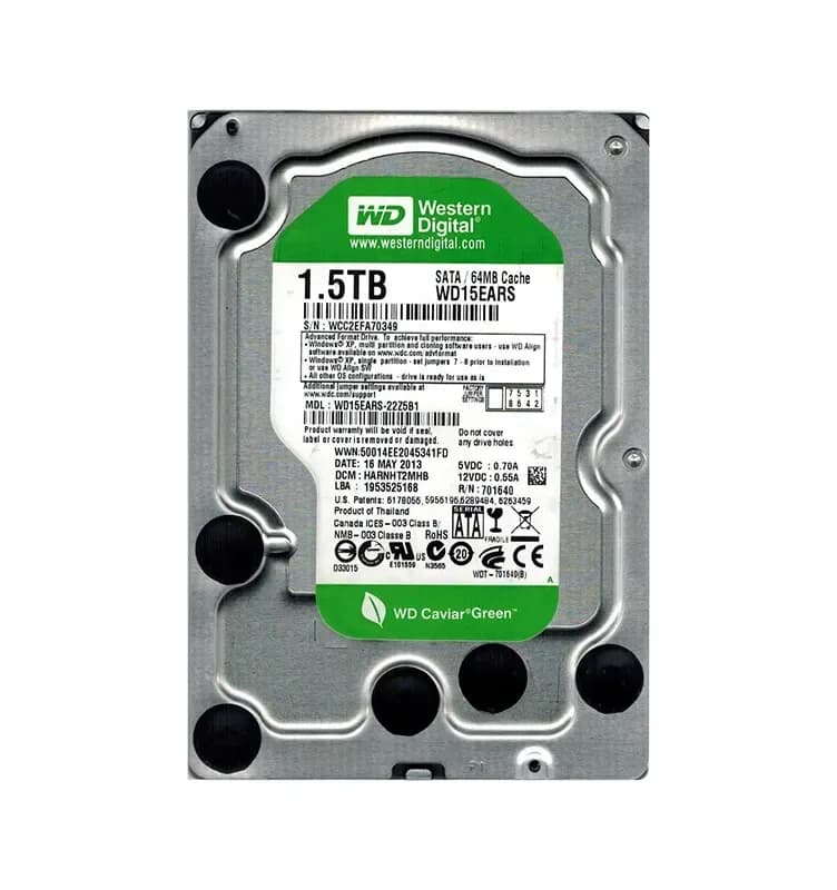 WD15EARS - Western Digital 1.5TB 5400RPM SATA 3Gb/s 3.5-in Hard Drive