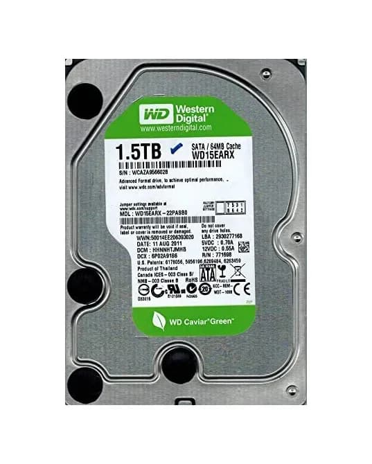 WD15EARX - Western Digital 1.5TB 5400RPM SATA 6Gb/s 3.5-in Hard Drive