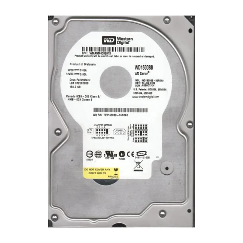 WD1600BB - WD Caviar Blue 160GB 7.2K EIDE 2MB Cache (512) 3.5" HDD