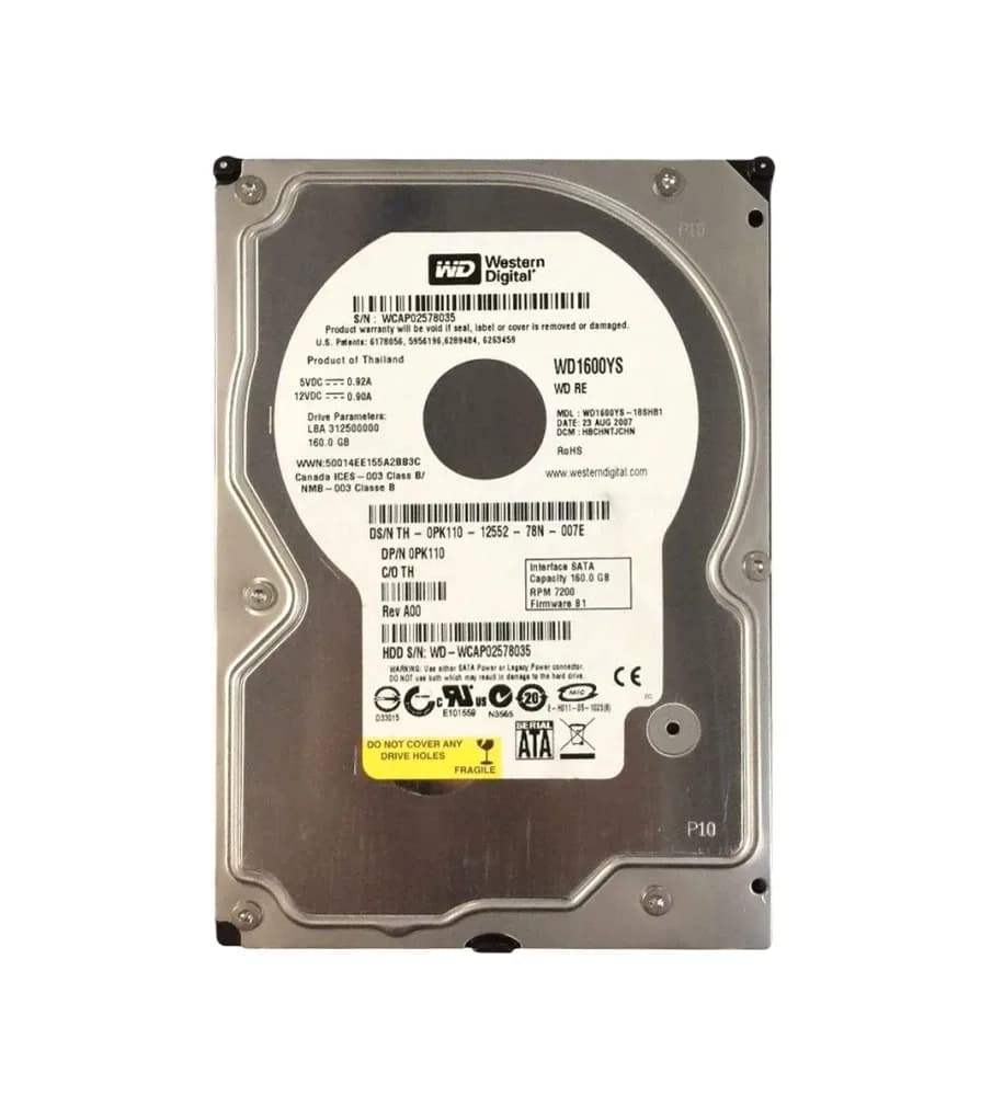 WD1600YS - Western Digital 160GB 7200RPM SATA 3Gb/s 3.5-in Hard Drive