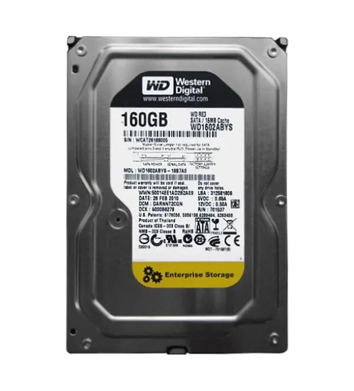 WD1602ABYS - WD 160GB 7200RPM SATA 3Gb/s 3.5-in HDD