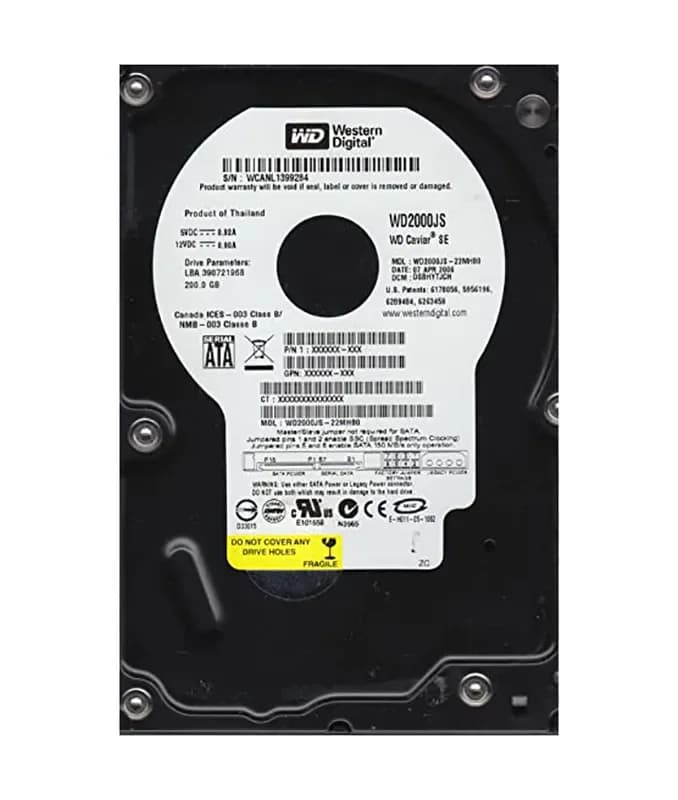WD2000JS - Western Digital 200GB SATA 3Gb/s 7200RPM 3.5-in HDD