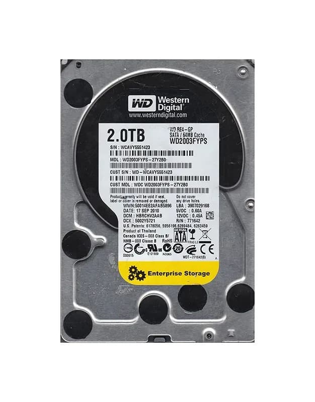 WD2003FYPS - WD 2TB 7200RPM SATA 3Gb/s 3.5-in HDD