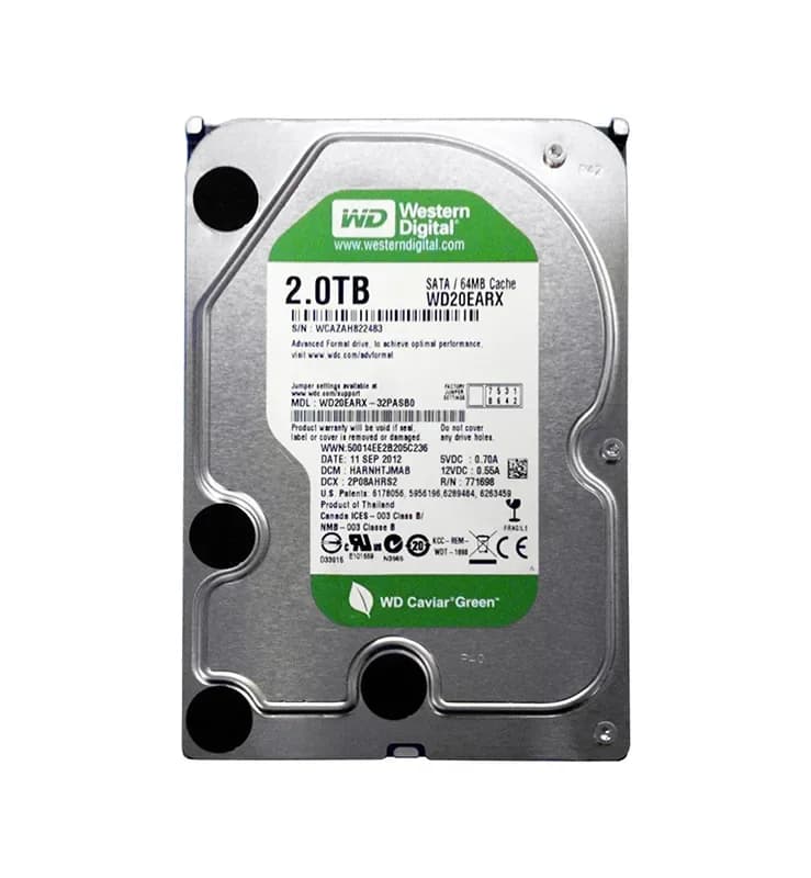 WD20EARX - Western Digital 2TB 7200RPM SATA 6Gb/s 3.5-in Hard Drive