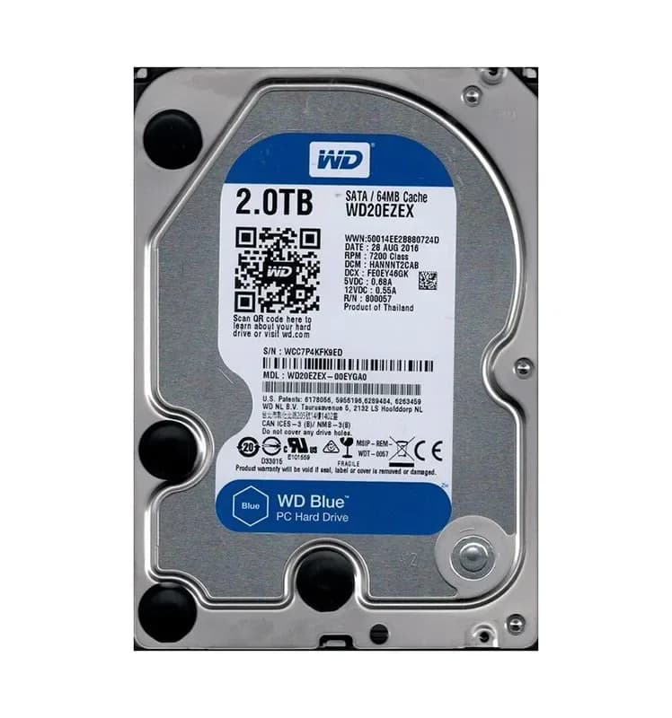 WD20EZEX - Western Digital 2TB 7200RPM SATA 6Gb/s 3.5-in Hard Drive