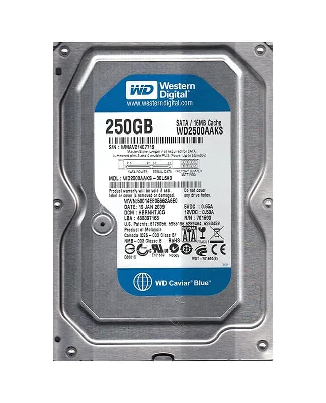WD2500AAKS - WD 250GB 7200RPM SATA 3Gb/s 3.5-in HDD