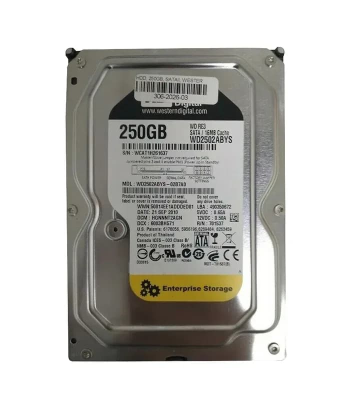 WD250ABYS - Western Digital 250GB 7200RPM SATA 3Gb/s 3.5-in Hard Drive