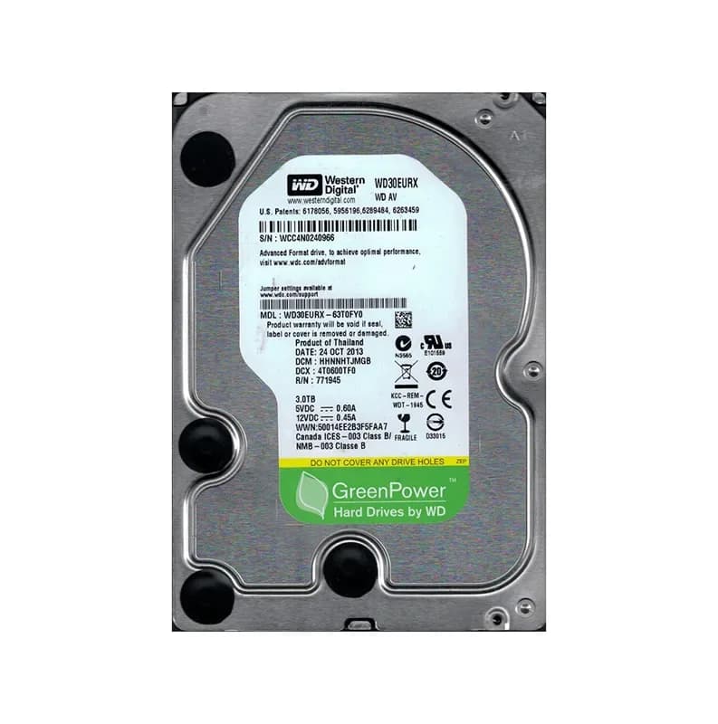 WD30EURX - Western Digital 3TB 5400RPM SATA 6Gb/s 3.5-in Hard Drive