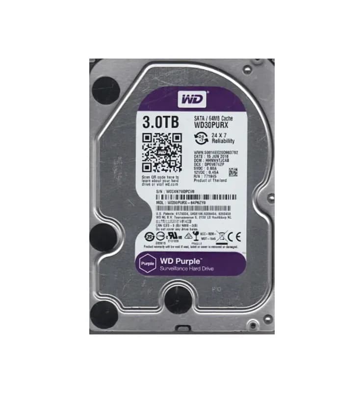 WD30PURX - Western Digital 3TB 5400RPM SATA 6Gb/s 3.5-in Hard Drive