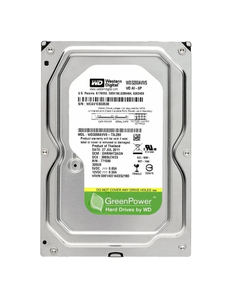 WD3200AVVS - WD 320GB 5400RPM SATA 3Gb/s 3.5-in HDD