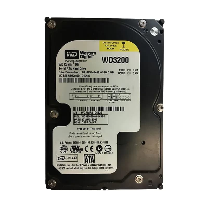 WD3200SD - WD 320GB 7200RPM SATA 1.5Gb/s 3.5-in HDD