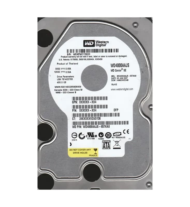 WD4000AAJS - WD 400GB 7200RPM SATA 3Gb/s 3.5-in HDD