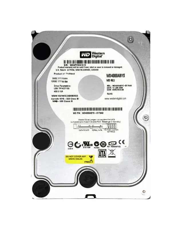 WD4000ABYS - WD 400GB 7200RPM SATA 3Gb/s 3.5-in HDD