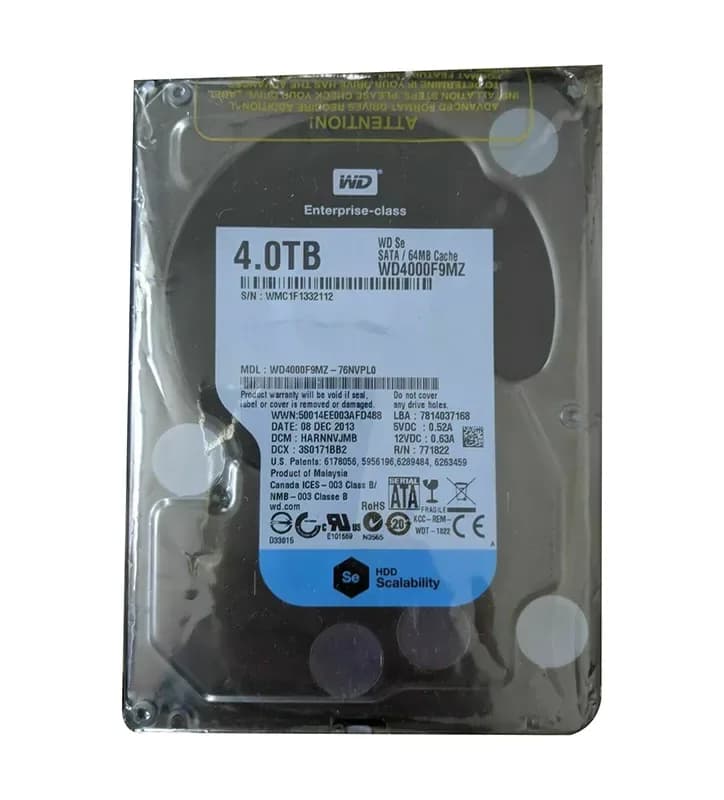 WD4000F9MZ - WD 4TB 7200RPM SATA 6Gb/s 3.5-in HDD