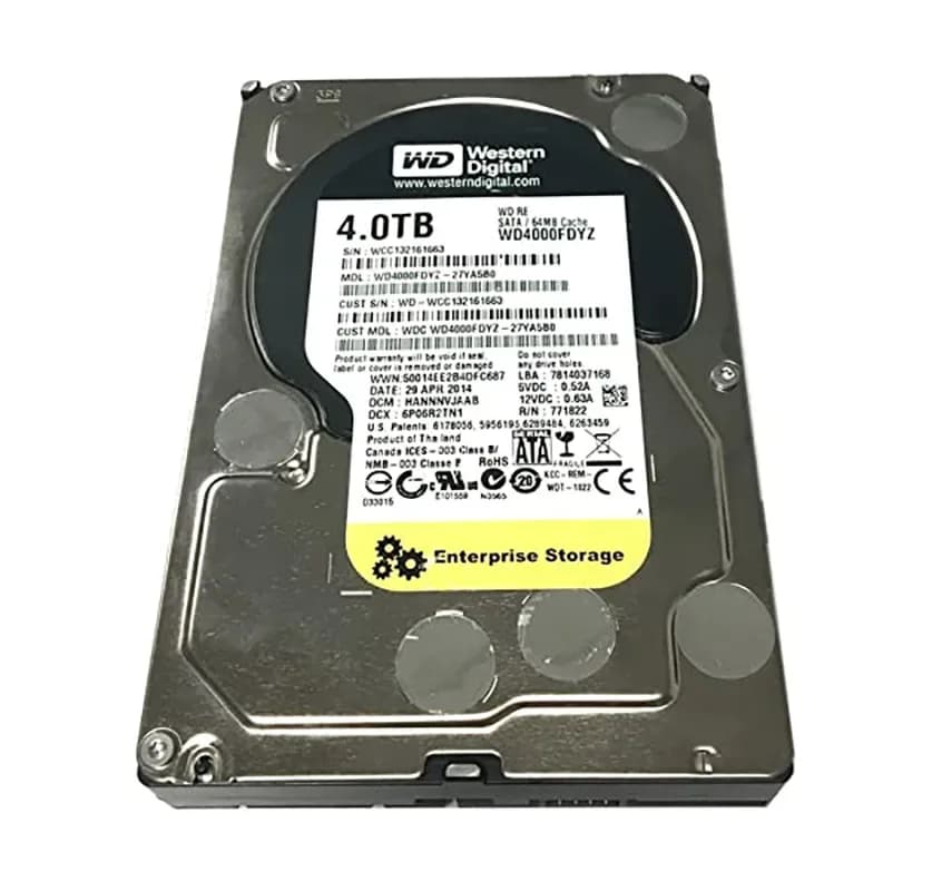 WD4000FDYZ - WD 4TB 7200RPM SATA 6Gb/s 3.5-in HDD